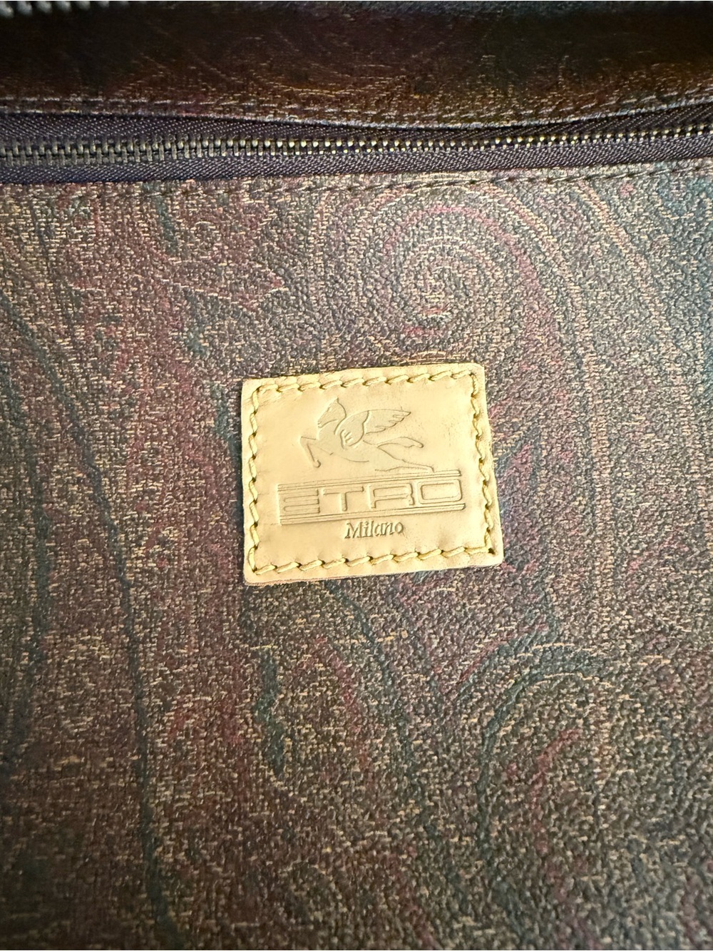 Vintage Etro Milano Paisley Coated Boston Bag - Picture 11 of 14